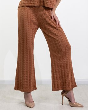 Pantalone Lungo Ajour in Cotone Bio Donna