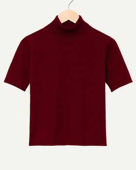 Dolcevita Manica Corta Donna in Pura Lana Merino - Iris