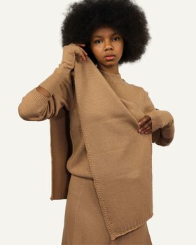 Sciarpa Intreccio Donna Pura Lana Merino Ultrafine