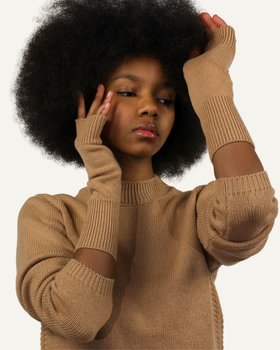 Manicotti Donna in Pura Lana Merino Ultrafine