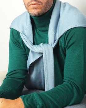 Maglia Dolcevita in Lana e Seta