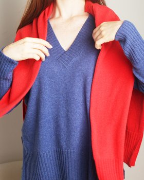 Maglia Scollo a V profondo in Puro Cashmere