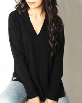 Maglia Scollo a V profondo in Puro Cashmere