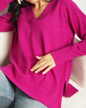 Maglia Scollo a V profondo in Puro Cashmere