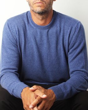 Maglia Girocollo In Puro Cashmere