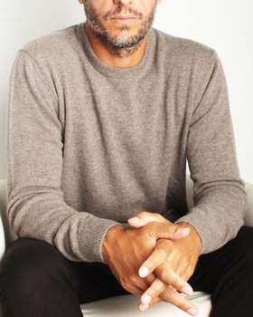 Maglia Girocollo In Puro Cashmere