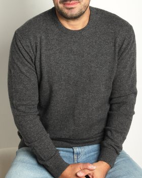 Maglia Girocollo In Puro Cashmere