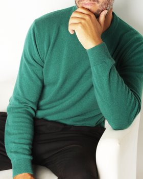 Maglia Girocollo In Puro Cashmere