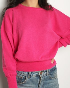 Maglia Manica Pipistrello In Puro Cashmere