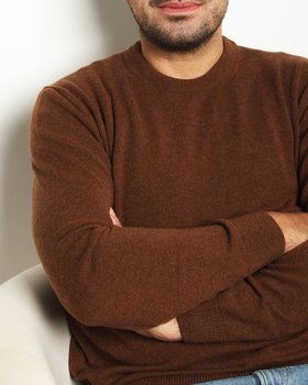 Maglia Girocollo In Puro Cashmere