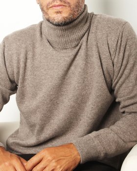 Maglia Dolcevita In Puro Cashmere