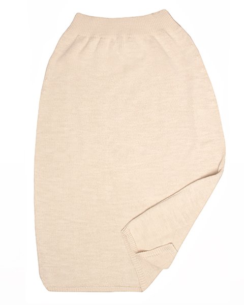 Gonna longuette in cotone e lino