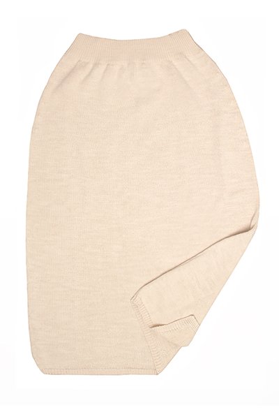 Gonna longuette in cotone e lino