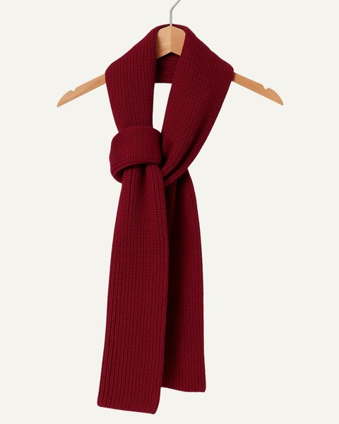 Sciarpa coste donna in pura lana merino