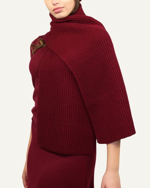Sciarpa coste donna in pura lana merino