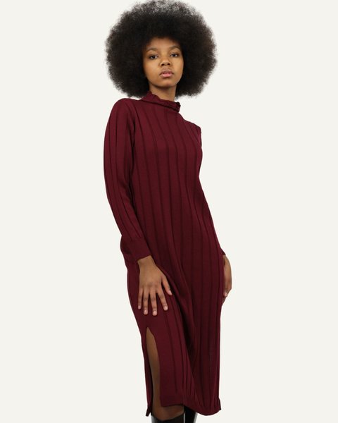 Abito coste donna in pura lana merino