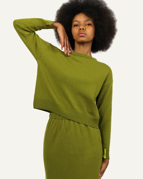 Maglia over donna pura lana merino ultrafine