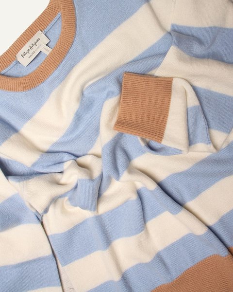 Maglia donna in cashmere rigata