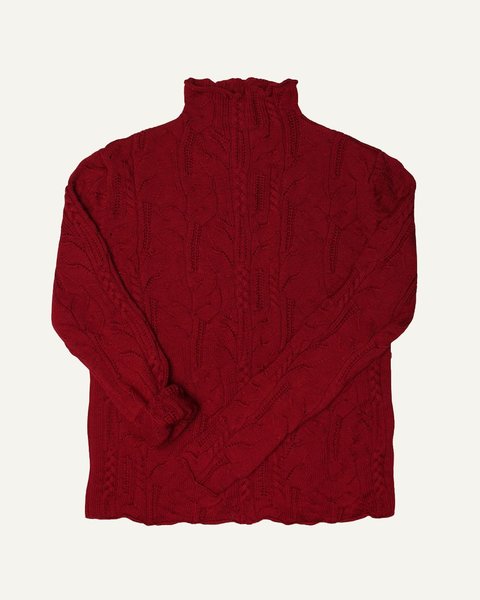 Maglia donna in pura lana merino lavorata