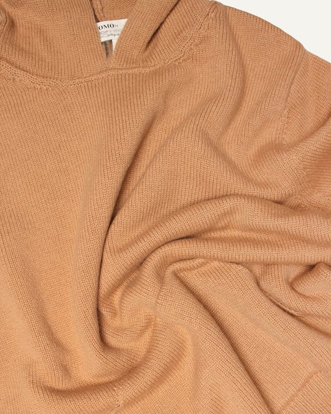 Maglia uomo cappuccio in pura lana merino ultrafine
