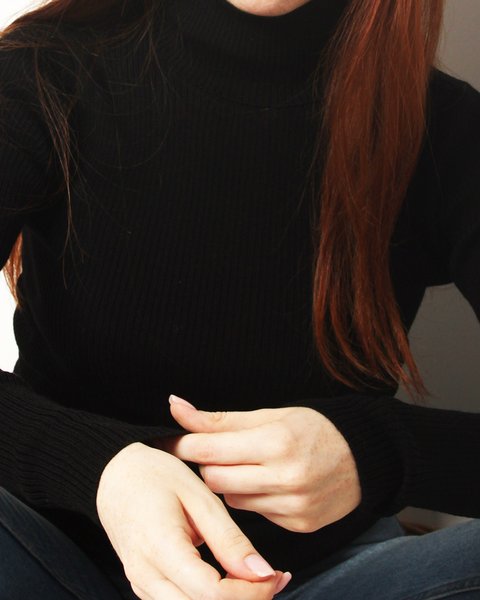 Maglia dolcevita in lana e seta