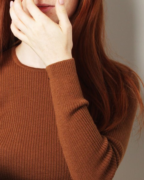 Maglia girocollo in lana e seta