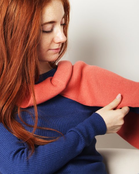 Maglia girocollo in lana e seta