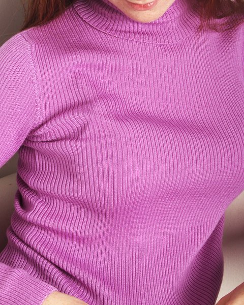 Maglia dolcevita in lana e seta