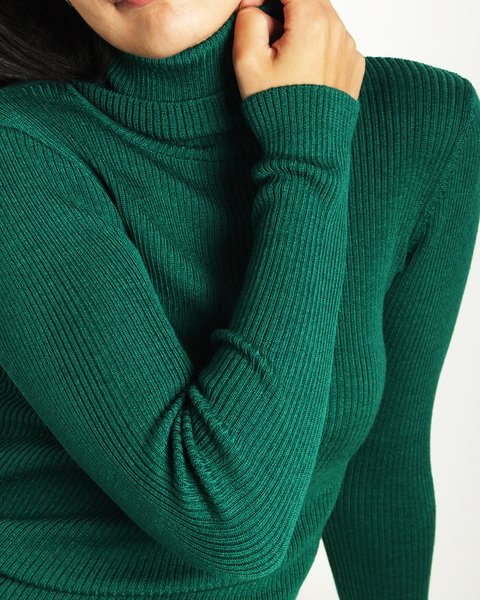 Maglia dolcevita in lana e seta