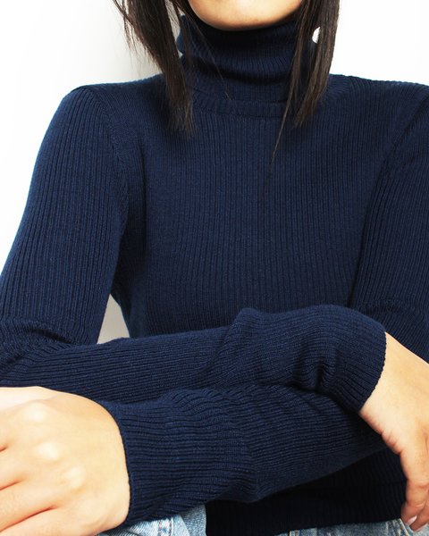 Maglia dolcevita in lana e seta