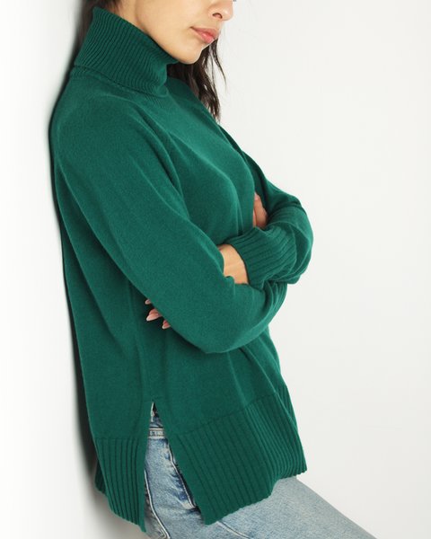 Maglia dolcevita in puro cashmere