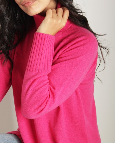 Maglia dolcevita in puro cashmere