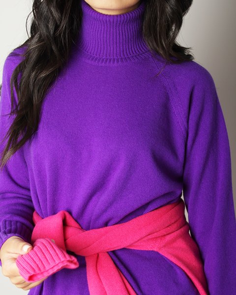 Maglia dolcevita in puro cashmere