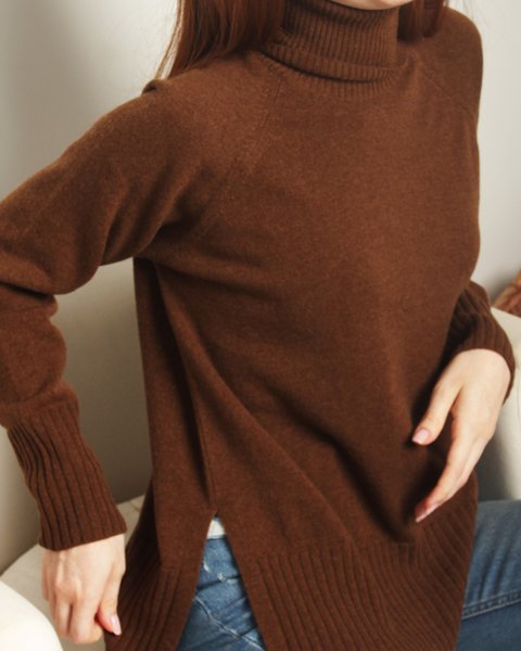 Maglia dolcevita in puro cashmere