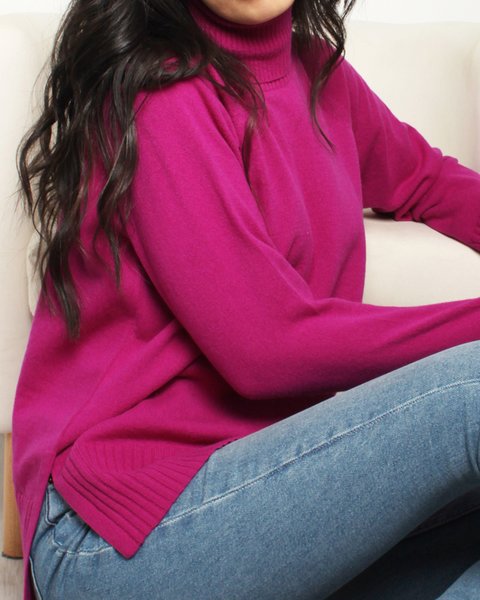 Maglia dolcevita in puro cashmere