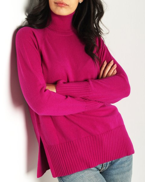 Maglia dolcevita in puro cashmere