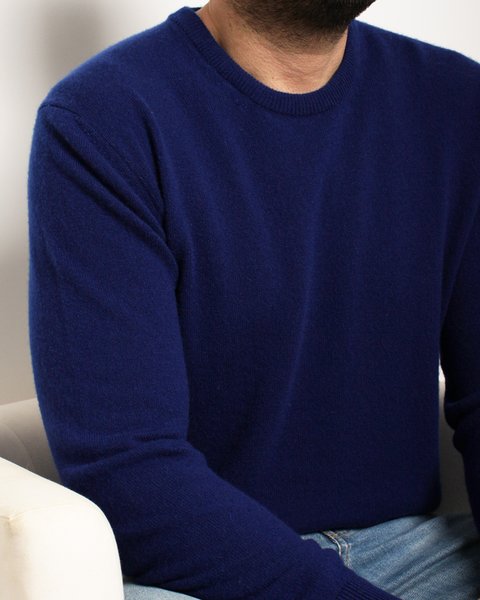 Maglia girocollo in puro cashmere