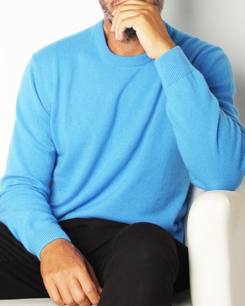 Maglia girocollo in puro cashmere