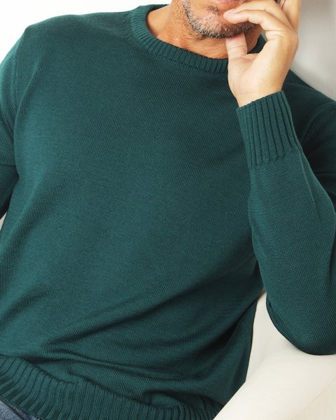 Maglia girocollo in pura lana