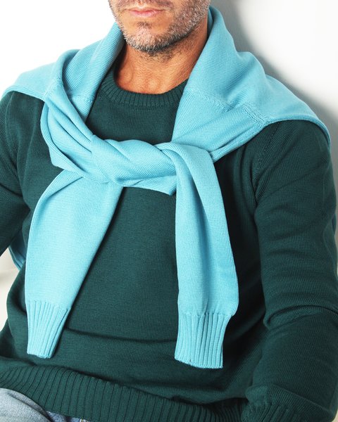 Maglia girocollo in pura lana