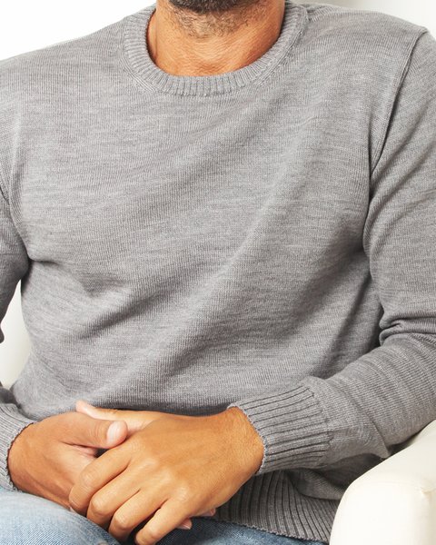 Maglia girocollo in pura lana