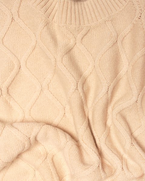 Maglia punto alveare donna in pura lana merino ultrafine