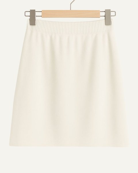 Gonna corta pura lana donna