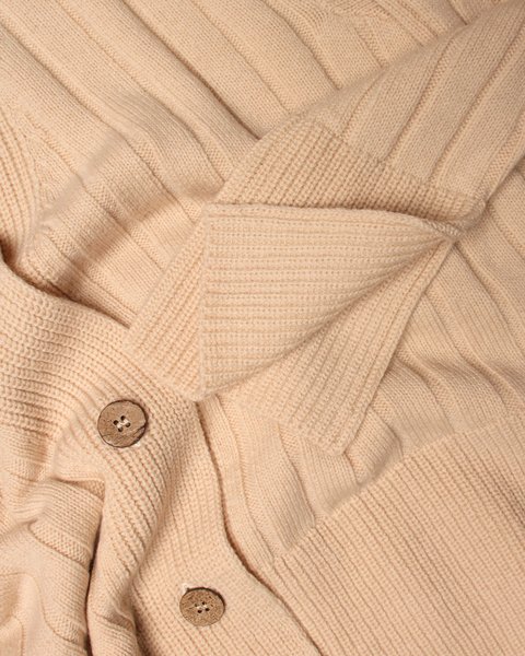 Cardigan costa over donna in pura lana merino ultrafine