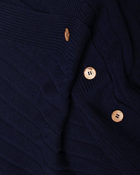 Cardigan costa over donna in pura lana merino ultrafine