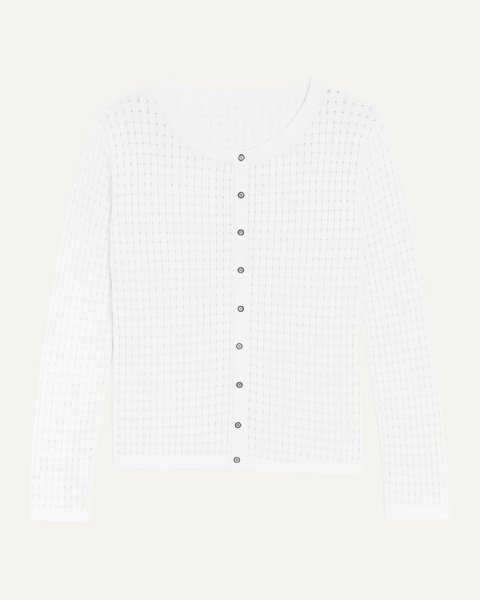 Giacchina traforata donna in puro cotone pima