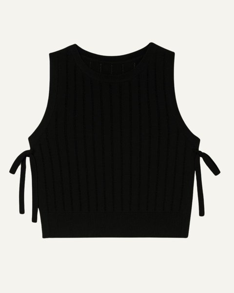 Gilet lacci donna in puro cotone e puro lino