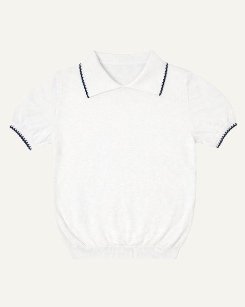 Maglia polo donna in puro cotone pima