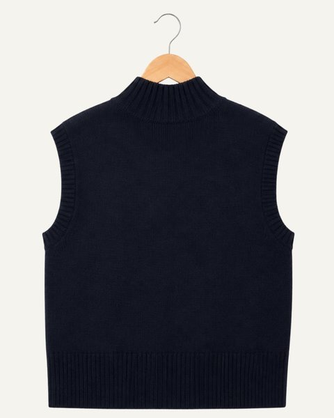 Gilet lupetto donna in pura lana merinos ultrafine