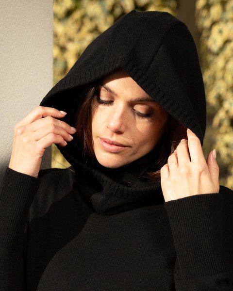 Balaclava donna in pura lana merinos ultrafine